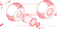 ROUE ARRIERE pour Honda FOURTRAX 125 de 1987