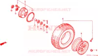 ROUE AVANT pour Honda FOURTRAX 125 de 1987