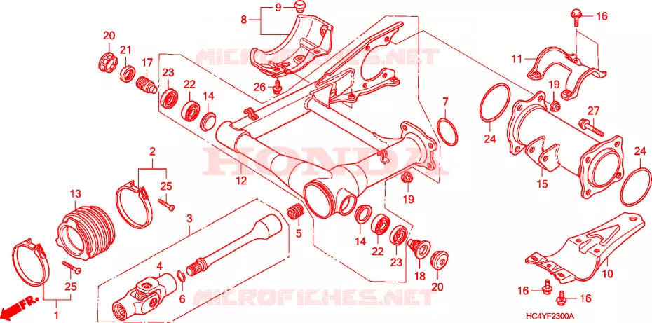 BRAS OSCILLANT Honda ATV 300 FOURTRAX 1995  TRX300FWS