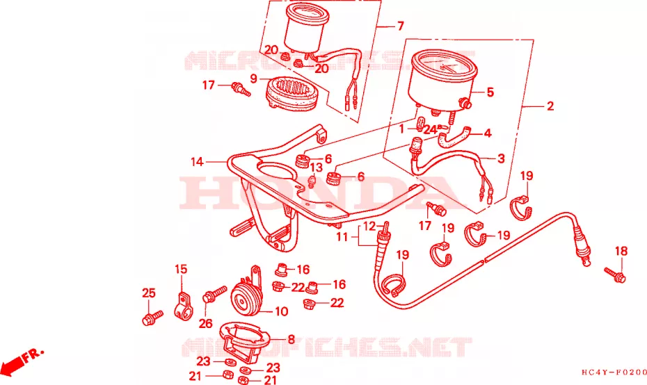 COMPTEUR Honda ATV 300 FOURTRAX 1995  TRX300FWS