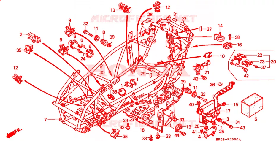 CADRE Honda ATV 400 ODYSSEY 1990  FL400RL