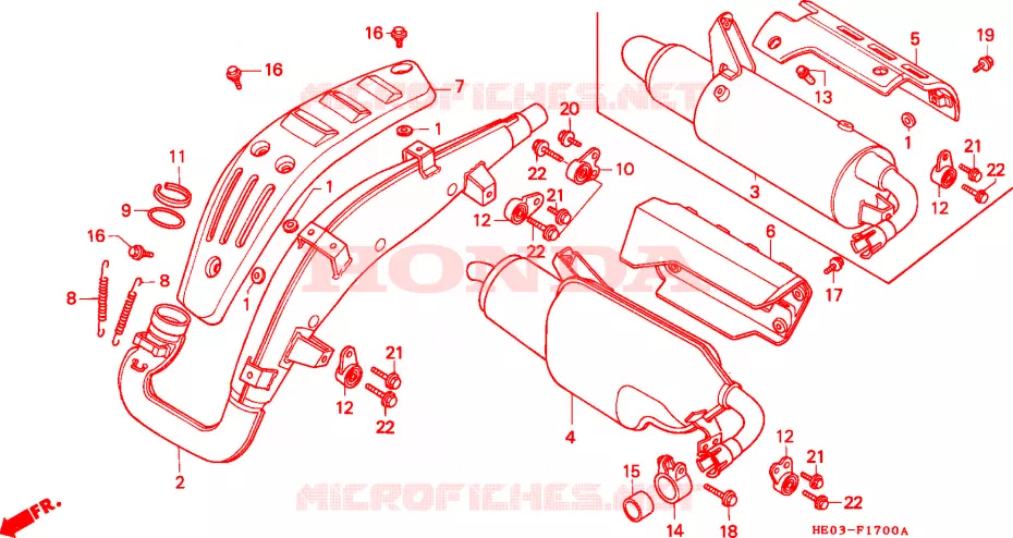 SILENCIEUX D'ECHAPPEMENT Honda ATV 400 ODYSSEY 1989  FL400RK
