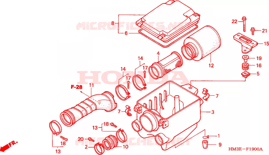 FILTRE A AIR Honda ATV 300 FOURTRAX 2002  TRX300EX2