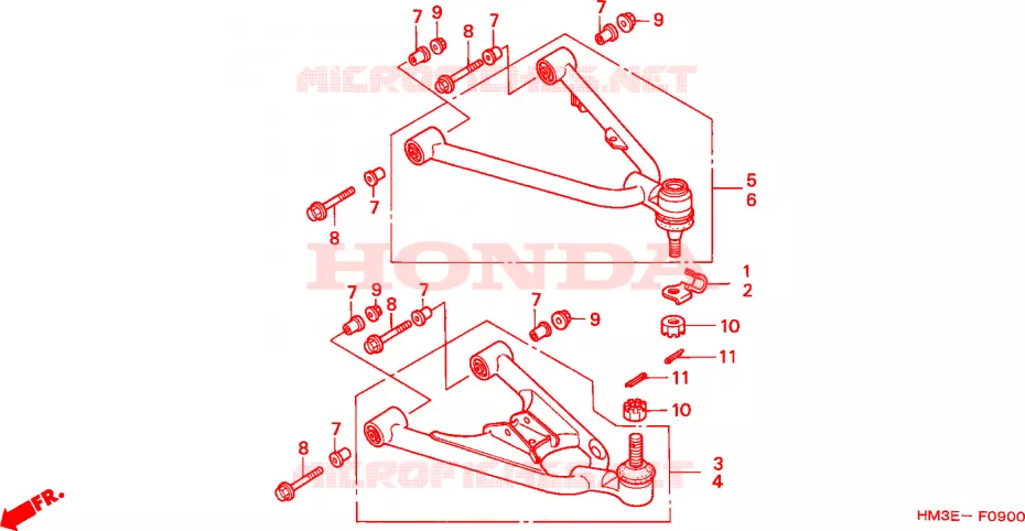 TRIANGLES AVANT Honda ATV 300 FOURTRAX 2003  TRX300EX3