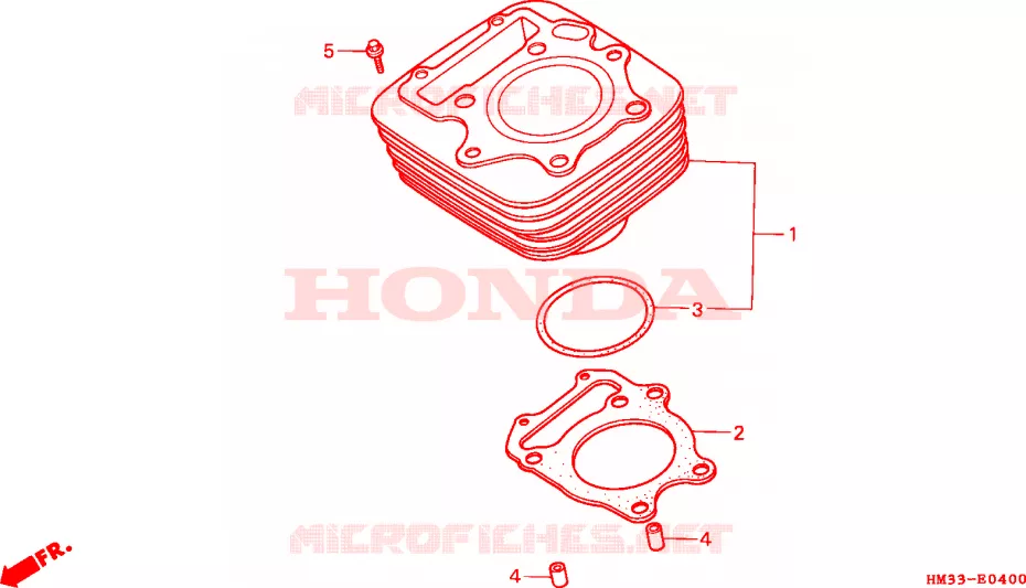 CYLINDRE Honda ATV 300 FOURTRAX 1996  TRX300EXT