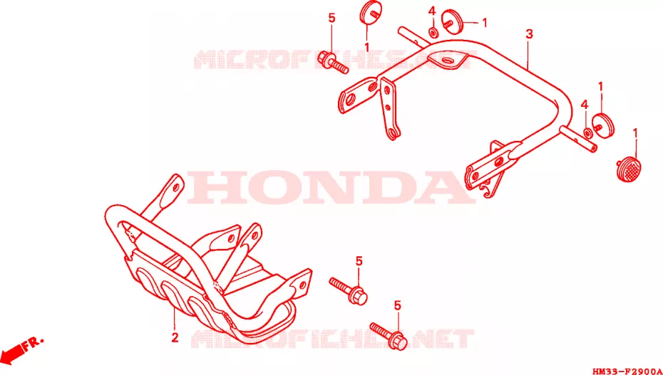 PARE CHOC Honda ATV 300 FOURTRAX 1996  TRX300EXT