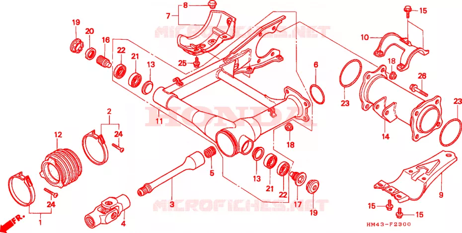 BRAS OSCILLANT Honda ATV 300 FOURTRAX 1996  TRX300T