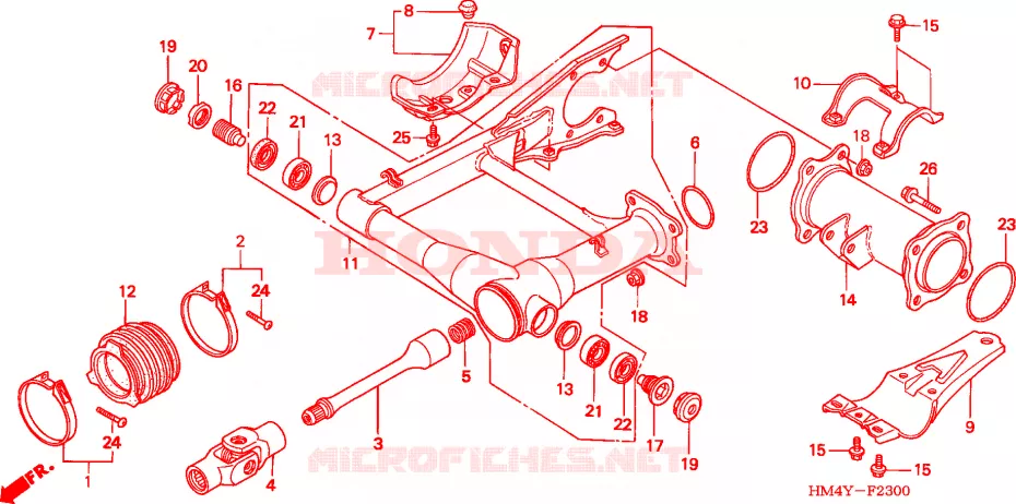 BRAS OSCILLANT Honda ATV 300 FOURTRAX 2000  TRX300Y