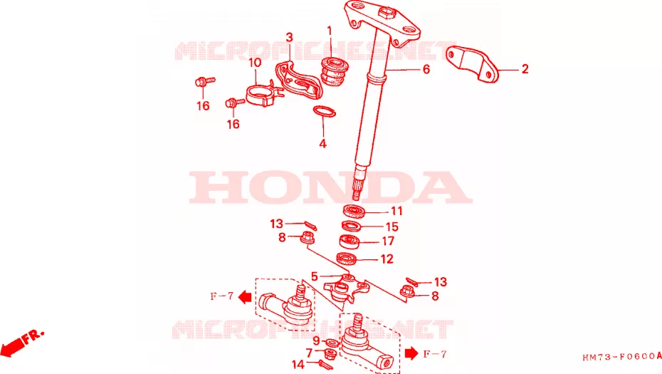 ARBRE DE DIRECTION Honda ATV 400 FOURTRAX 2001  TRX400FW1