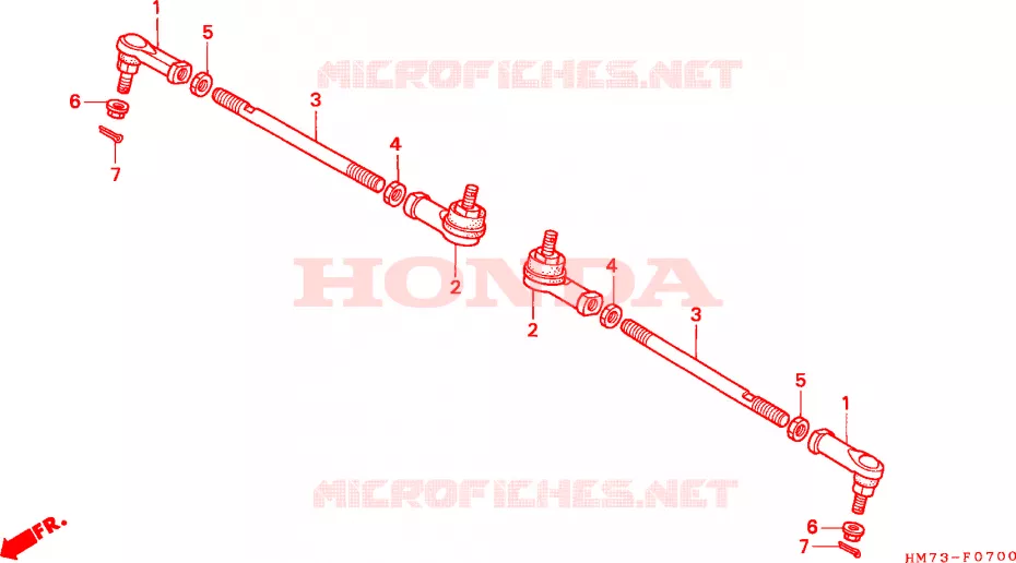 BARRE DE DIRECTION Honda ATV 400 FOURTRAX 2000  TRX400FWY