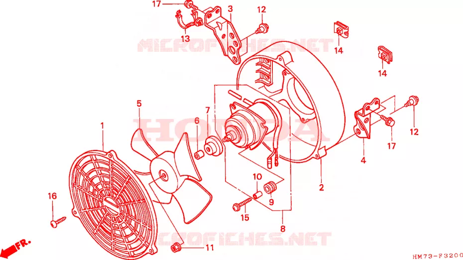 CONDUIT DE REFROIDISSEMENT Honda ATV 400 FOURTRAX 1995  TRX400FWS
