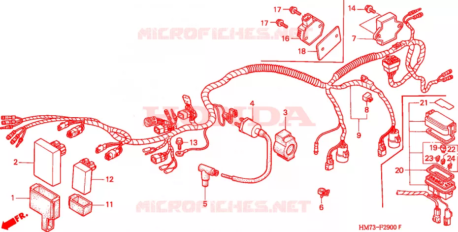 FAISCEAU DES FILS Honda ATV 400 FOURTRAX 2000  TRX400FWY