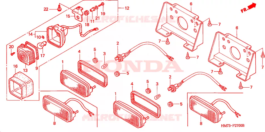 FEU ARRIERE Honda ATV 400 FOURTRAX 1997  TRX400FWV
