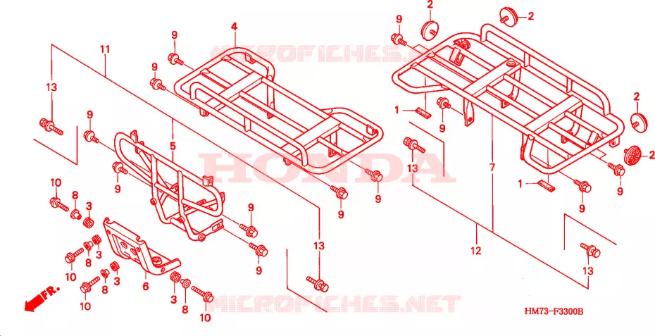 SUPPORT Honda ATV 400 FOURTRAX 1997  TRX400FWV
