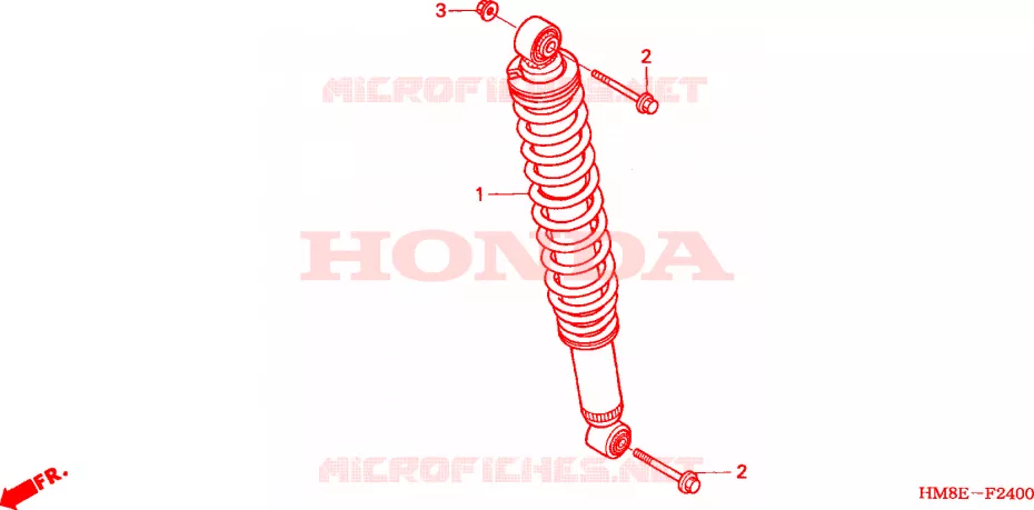 AMORTISSEUR ARRIERE Honda ATV 250 FOURTRAX 2002  TRX250TM2