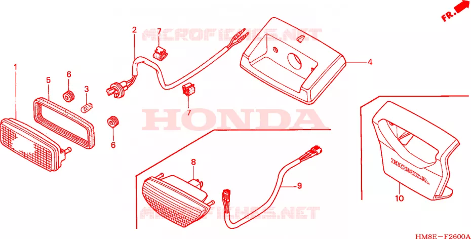 FEU ARRIERE Honda ATV 250 FOURTRAX 2002  TRX250TM2
