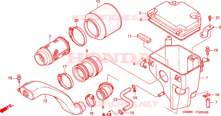 FILTRE A AIR Honda ATV 250 FOURTRAX 2004  TRX250TE4
