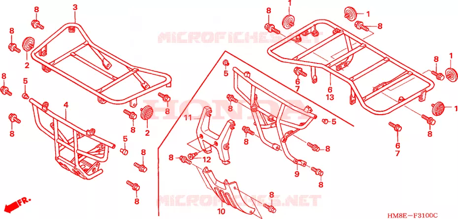 SUPPORT Honda ATV 250 FOURTRAX 2002  TRX250TM2