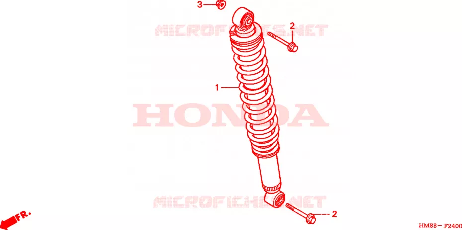 AMORTISSEUR ARRIERE Honda ATV 250 FOURTRAX 2001  TRX2501