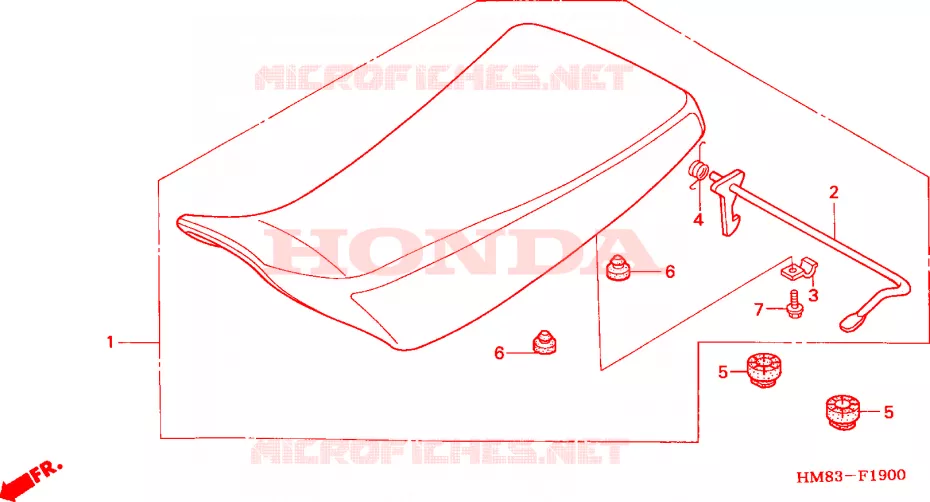 SELLE Honda ATV 250 FOURTRAX 1998  TRX250W