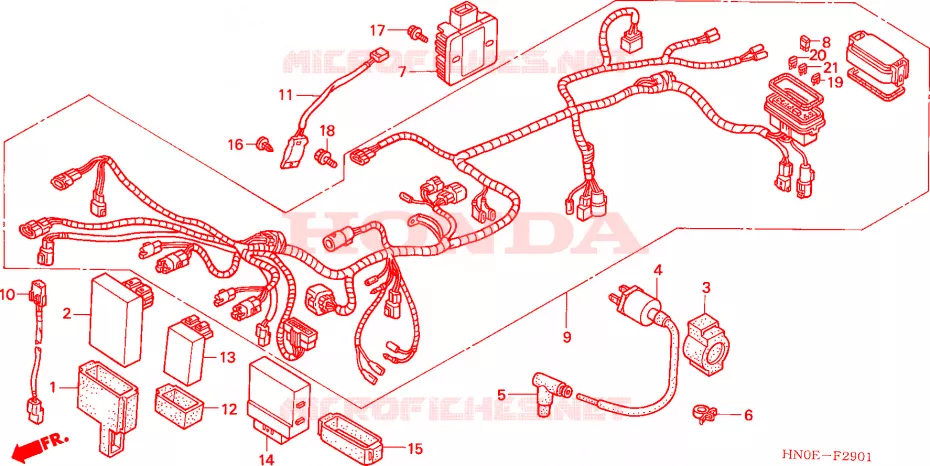FAISCEAU DES FILS(TRX450FM) Honda ATV 450 FOURTRAX 2003  TRX450FM3