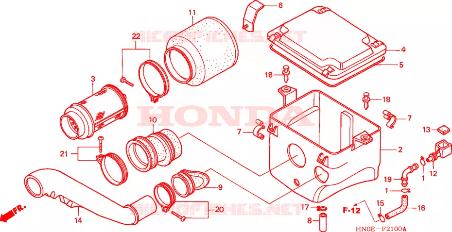 FILTRE A AIR Honda ATV 450 FOURTRAX 2004  TRX450FM4