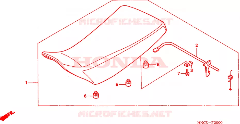 SELLE Honda ATV 450 FOURTRAX 2004  TRX450FE4