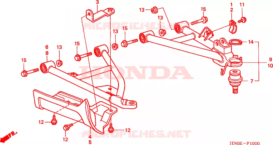 TRIANGLES AVANT Honda ATV 450 FOURTRAX 2004  TRX450FM4