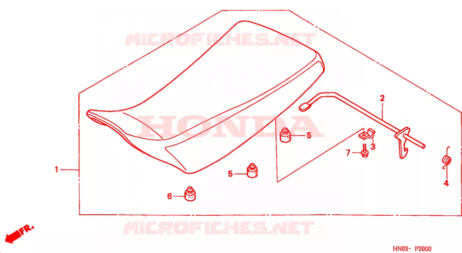 SELLE Honda ATV 450 FOURTRAX 1998  TRX450SW