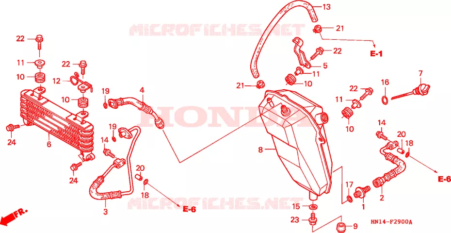 RADIATEUR D'HUILE Honda ATV 400 FOURTRAX 2001  TRX400EX1