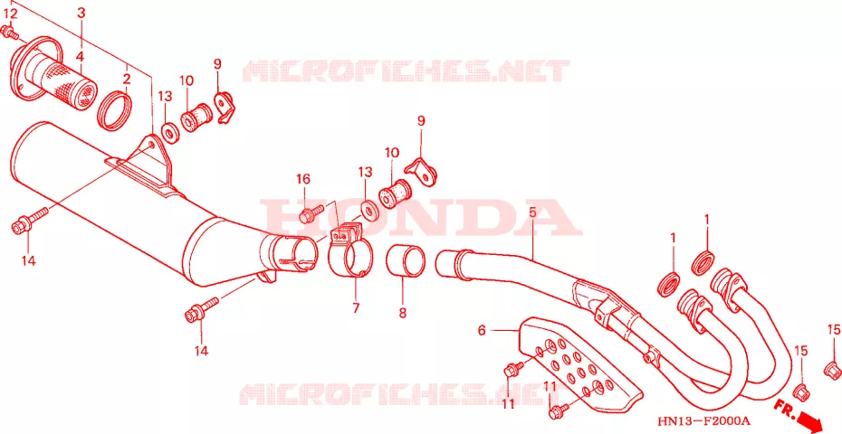 SILENCIEUX D'ECHAPPEMENT Honda ATV 400 FOURTRAX 2005  TRX400EX5