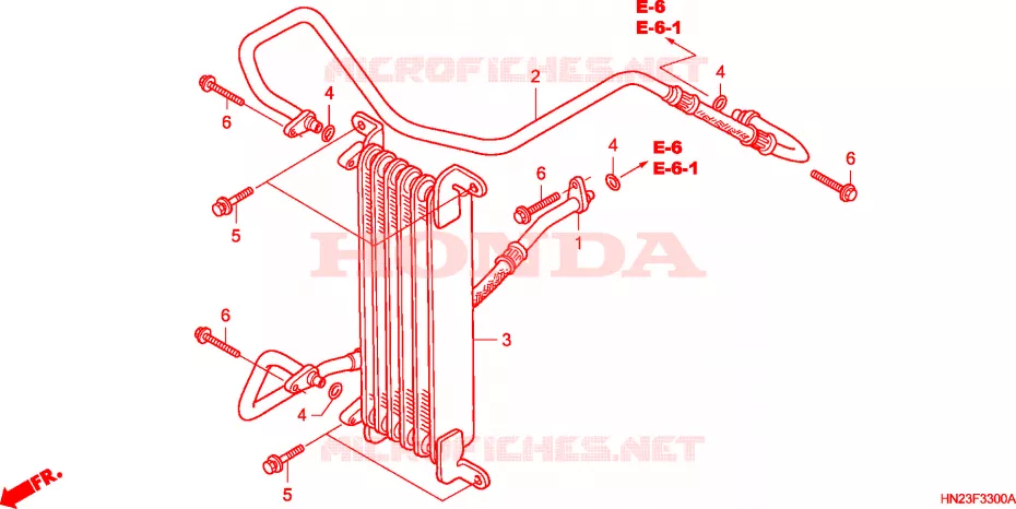 RADIATEUR D'HUILE Honda ATV 500 FOURTRAX 2002  TRX500FA2