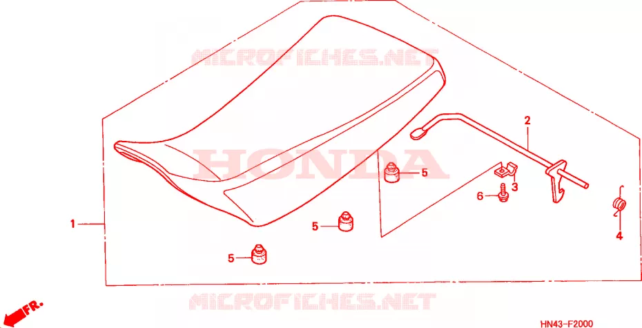 SELLE Honda ATV 350 FOURTRAX 2002  TRX350FE2