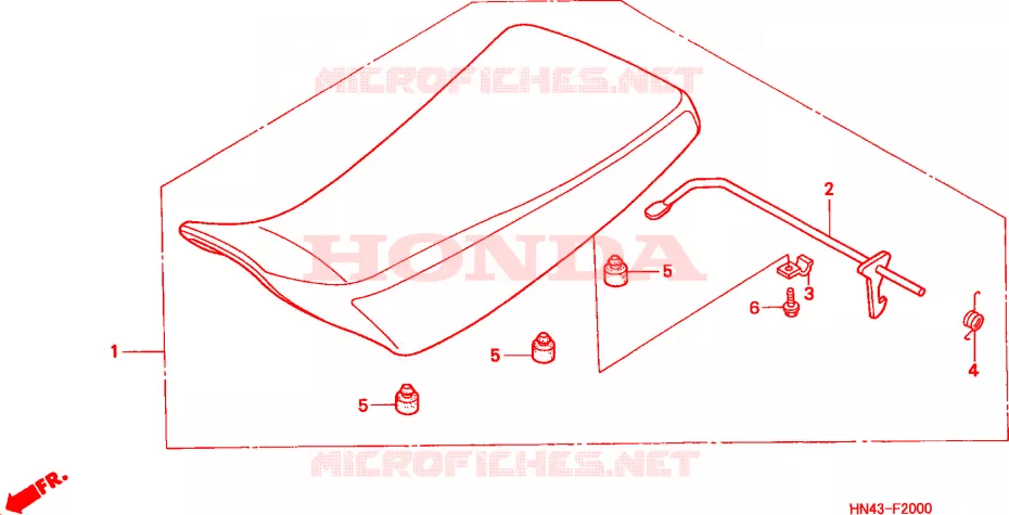 SELLE Honda ATV 350 FOURTRAX 2000  TRX350FEY