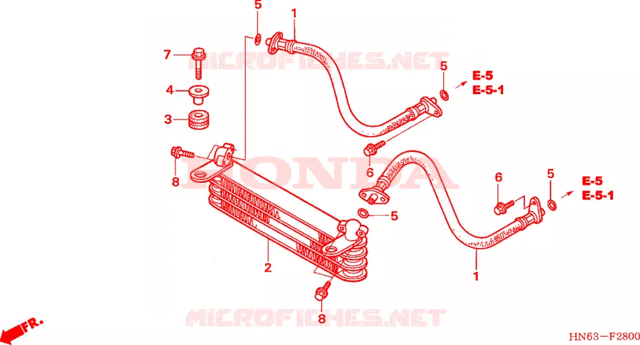 RADIATEUR D'HUILE Honda ATV 250 FOURTRAX 2002  TRX250EX2