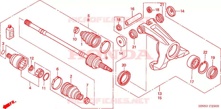 ROTULE ARRIERE Honda ATV 650 FOURTRAX 2004  TRX650FA4