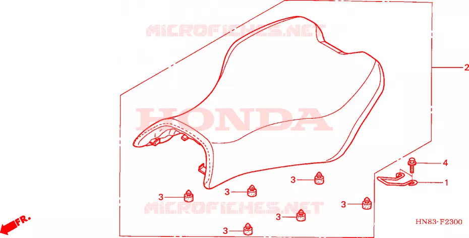 SELLE Honda ATV 650 FOURTRAX 2004  TRX650FA4