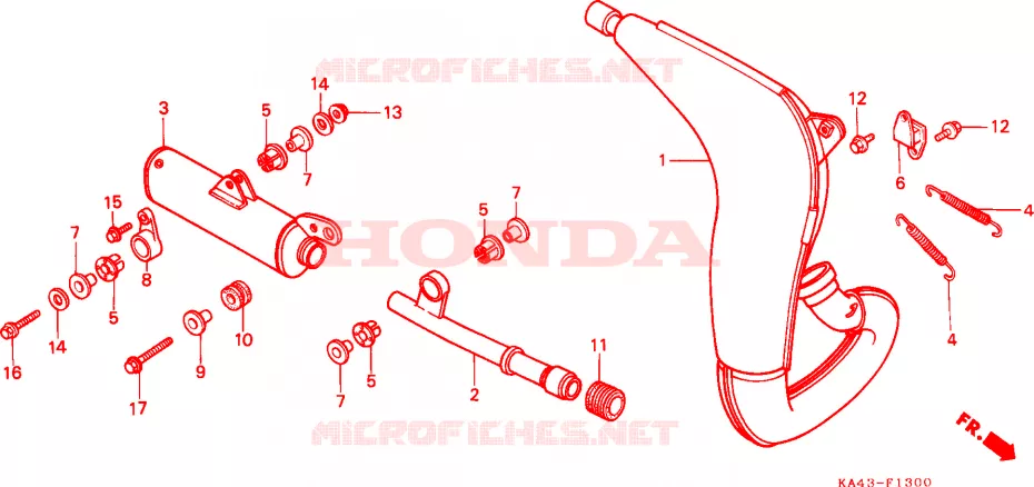 CHAMBRE D'EXPANSION(1) Honda MOTO 250 CR 1984  CR250RE