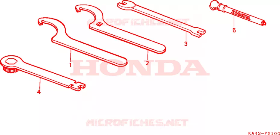 OUTIL Honda MOTO 250 CR 1986  CR250RG_J