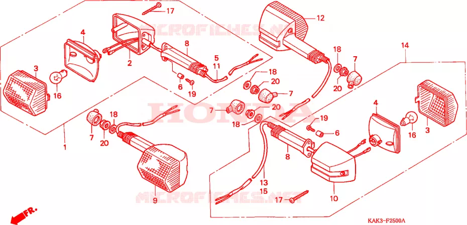 CLIGNOTANT Honda MOTO 125 CRM 1992  CRM125RM