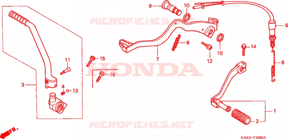PEDALE Honda MOTO 125 CRM 1990  CRM125RL