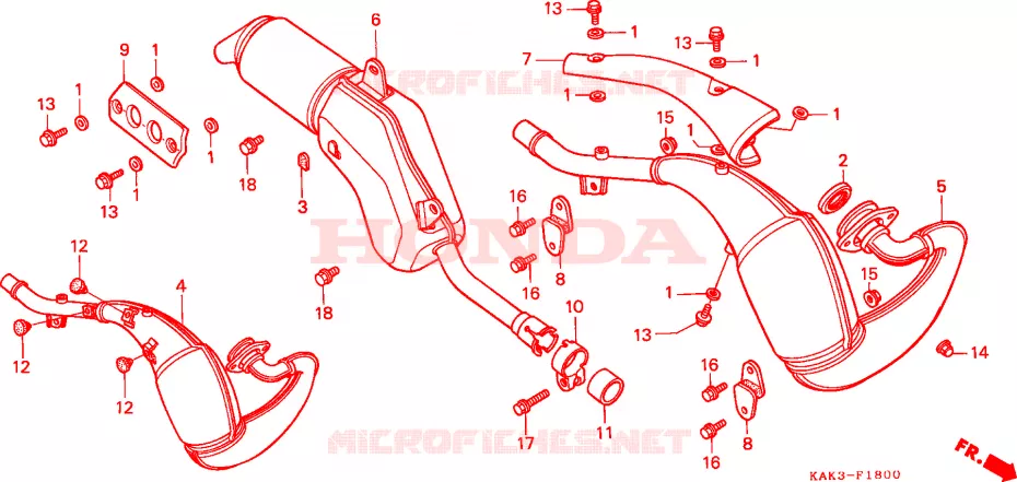 SILENCIEUX D'ECHAPPEMENT Honda MOTO 125 CRM 1990  CRM125RL