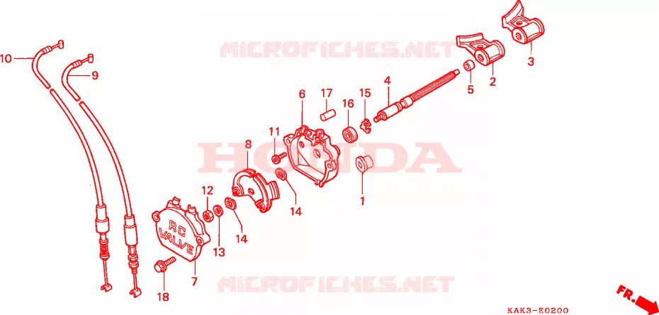 SOUPAPE D'ECHAPPEMENT Honda MOTO 125 CRM 1990  CRM125RL