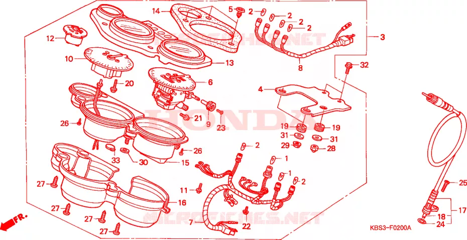 COMPTEUR Honda MOTO 125 NSR 2000  NSR125RY