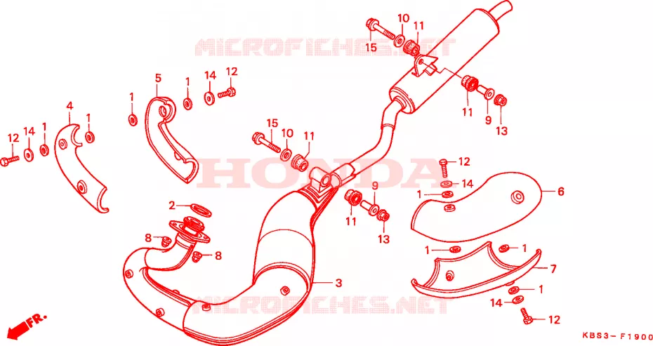 SILENCIEUX D'ECHAPPEMENT Honda MOTO 125 NSR 1998  NSR125RW