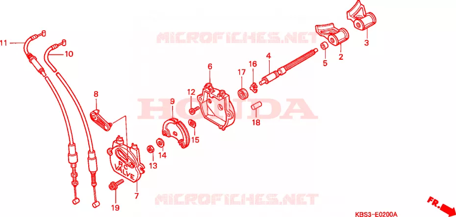 SOUPAPE D'ECHAPPEMENT Honda MOTO 125 NSR 2000  NSR125RY