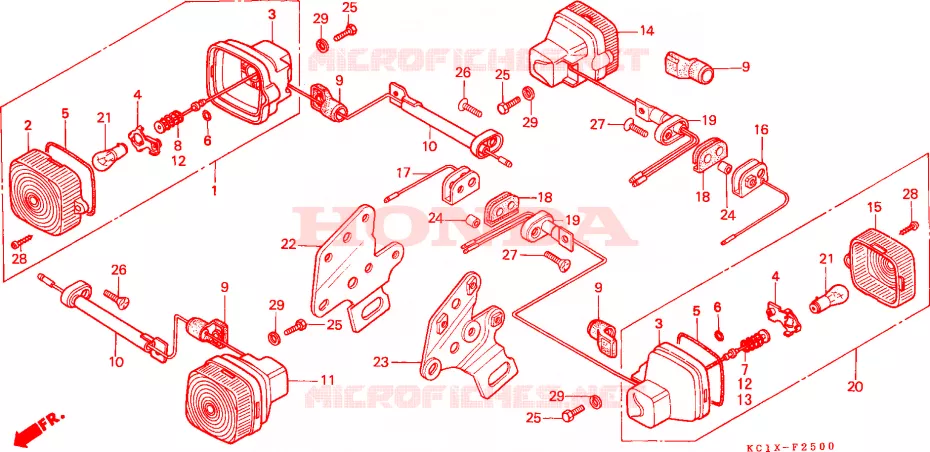 CLIGNOTANT(1) Honda MOTO 125 CB 1982  CB125TDC