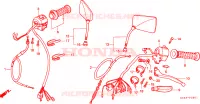 LEVIER DE GUIDON/COMMUTATEUR/CABLE(SI) pour Honda CM 125 CUSTOM de 1994