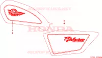 RAYURE(4) pour Honda CM 125 CUSTOM de 1994