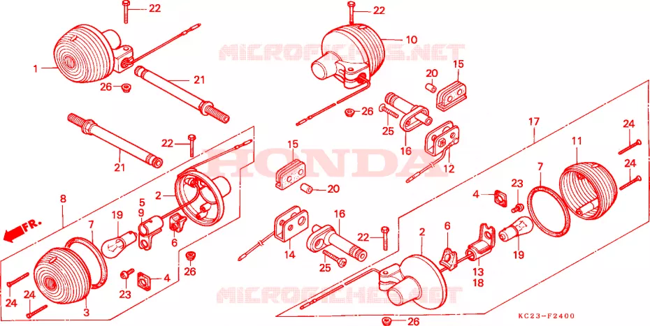 CLIGNOTANT Honda MOTO 125 CM 1982  CM125CC